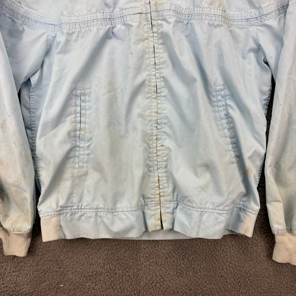 Vintage Sears The Mens Store‎ Bomber Jacket Mens Light Blue Outerwear